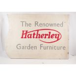 A painted advertising board for Gloucester based company Hatherby (based in Melbourne St. and made