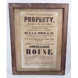 Property sale particulars, auction by E & C Robins & Co 1842 No. 44 New John Street, Birmingham,