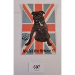 An unusual anti suffragette postcard with Bulldog 'Votes for Women!!'