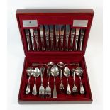 A Viners stainless steel cutlery set, cased, 56 pieces