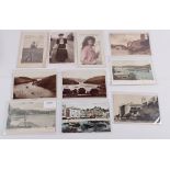 Twenty various postcards including topographical, four greetings cards and three golf themed cards