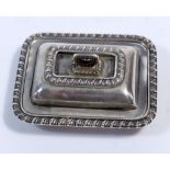 A miniature silver entree dish and cover, Sheffield 1903, 6cm wide