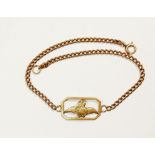 A 9 carat gold RAF sweetheart bracelet, 3.9g
