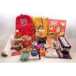 A box of advertising and promotional items relating to biscuits and snacks including Jacobs