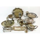 Various silver plated items