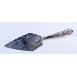 A silver presentation trowel, Exeter 1863 by Josiah Williams & Company 'presented to John Hungerford