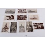A group of ten postcards relating to HMS Hood and one of HMS Renown