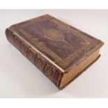 A Victorian Welsh bible 'Addoliad Teulunidd' by Parch Peter Williams with chromo lithograph