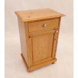 A pine bedside cabinet, 47 x 34 x 75cm