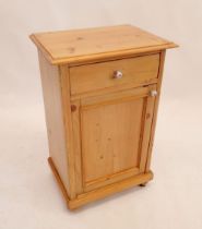 A pine bedside cabinet, 47 x 34 x 75cm