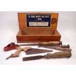 A child's tool box 'The Young Joiners Woodchest' and contents