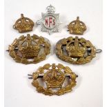 A group of National Fire Service badges