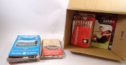 A box of football programmes including England, various rest of the world 1963, 1960's onwards