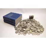 A quantity of British silver content coinage pre 1947 including: silver threepences, sixpences,