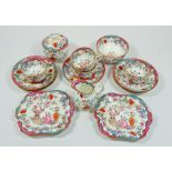 A Victorian child's porcelain tea service with painted chinoiserie decoration, No. 6894