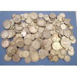 A quantity of British silver coinage pre 1920 including: silver threepences, sixpences, shillings,