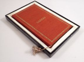 Gandhi - silk bound book published by The Impact India Foundation, boxed