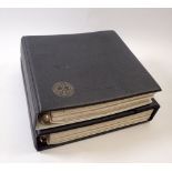 Two world coin albums 20th century containing: album Mont Samleren, examples: Denmark, Norway &