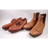 A pair of Frickers handmade gentlemen's shoes and a pair of boots, both size 11