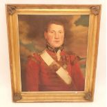 An early 19th century oil on canvas portrait of Regimental Sergeant Major William Middleditch of the