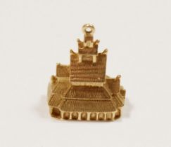 A 14ct gold Norwegian church charm, 5.5g