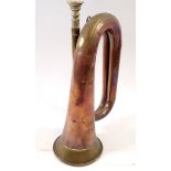 A Boosey & Co military brass and copper bugle dated 1901