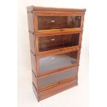 A Globe Wernicke oak four section bookcase