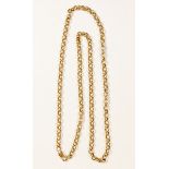 A 9 carat gold chain, 63cm long, 33g