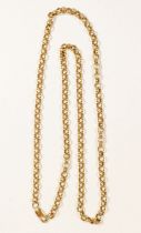 A 9 carat gold chain, 63cm long, 33g