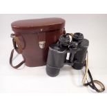 Carl Zeiss Jena Jenoptem 10 x 50 binoculars, serial No 4318883 in leather carry case