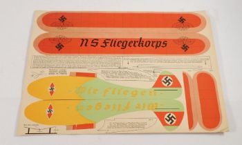 A WWII German paper model glider kit - unmade