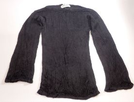 An Ossie Clark black crochet jumper