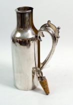 A silver plated wine bottle holder, 27cm by CG & Co and a silver plated and cork stopper