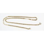 A 9 carat gold curb link necklace, 7.6g, 45cm long