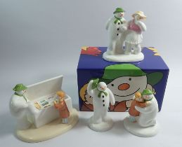 A set of four Coalport Characters Snowman figures - boxed