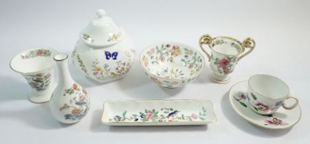 A collection of porcelain ornaments including Spode, Worcester, Wedgwood etc. (19)