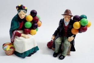 A Royal Doulton figure The Old Balloon Seller HN1315 and The Balloon Man HN1954