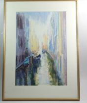 Gill Holloway - pastel 'Morning Mist, Venice' 31 x 46cm