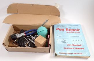 A fountain pen repairing kit and book