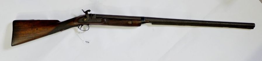 A late 18th century/early 19th century hunting rifle or elephant gun, 128cm long