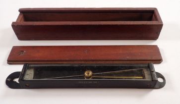 A WWI trough compass, W Ottoway & Co 'Director No 1' 1918 No 1854 in mahogany box