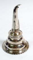 A Georgian silver wine funnel, London 1825, 92g
