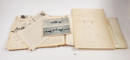 A book of 'Drawings of the 1600 HP Bristol Hercules' and other aeroplanes 1942