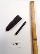 A miniature early 20th century Montblanc Baby Safety '00' in original pouch, 6.3cm long