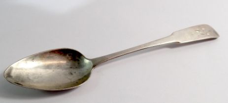 A Scottish provincial silver Paisley spoon with I & GH mark for J & G Heron, struck with two rat