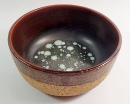 Thomas Hellstrom (1924 - 2006) ceramic bowl for Nittsjo, Sweden circa 1960's, 23cm diameter