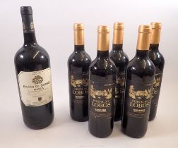 A magnum Baron De Barbon Rioja 2018 and five 750ml bottles of Portil De Lobes Navara 2014 (6)