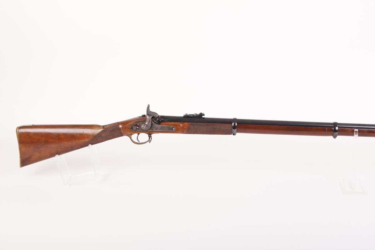 Ⓕ (S1) .577 Parker Hale Enfield 1853 percussion musket, 38 ins round barrel, fullstocked with - Image 6 of 9