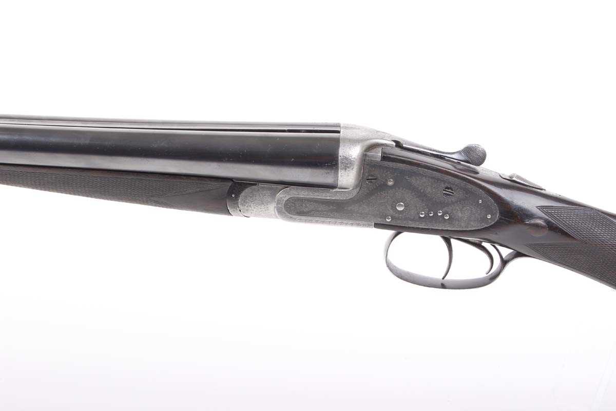 Ⓕ (S2) 12 bore sidelock ejector by Army & Navy, 30 ins barrels, ic & ¾, tapered concave top rib - Image 6 of 7