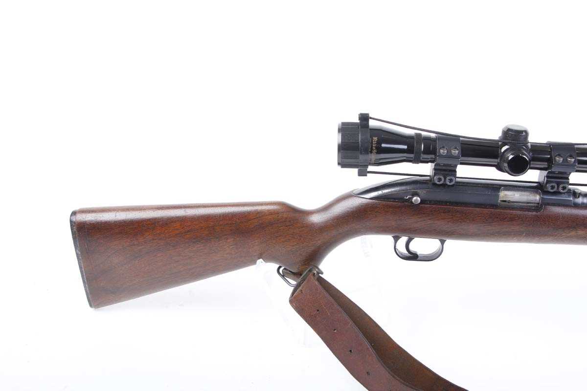 Ⓕ (S1) .22 Winchester Model 77 semi automatic rifle, 22 ins threaded barrel, open sights, tube - Image 2 of 8